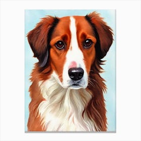 Nederlandse Kooikerhondje 2 Watercolour dog Canvas Print