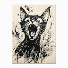 Fantastic Screaming Cat 5 Canvas Print