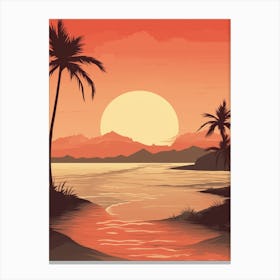 Bvaro Beach Dominican Republic At Sunset 2 Canvas Print