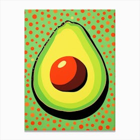 Avocado Pop Art Inspired 3 Canvas Print