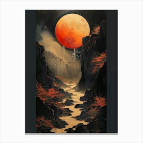 Full Moon In The Valley Canvas Print
