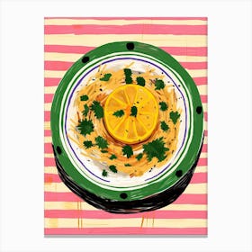 A Plate Of Pumpkins, Autumn Food Illustration Top View 55 Canvas Print