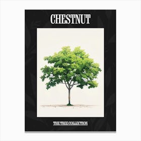 Chestnut Tree Pixel Illustration 3 Poster Canvas Print