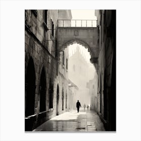 Split, Croatia, Mediterranean Black And White Photography Analogue 1 Canvas Print