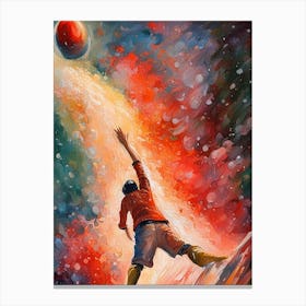 Man Catches A Ball Canvas Print