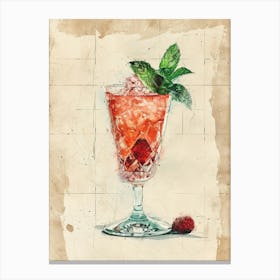 Watercolour Cocktail Splash Canvas Print