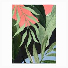 Abstract Art Tropical Leaves 141 Canvas Print