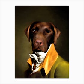 Hungry Teun The Labrador Dog Pet Portraits Canvas Print