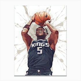 De’Aaron Fox Sacramento Kings Canvas Print