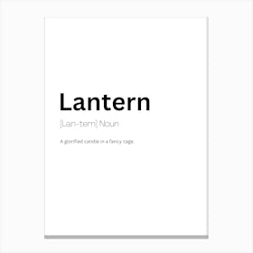 Lantern Definition Meaning Canvas Print