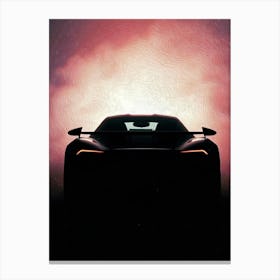 Silhouette Of A Sports Car Toile