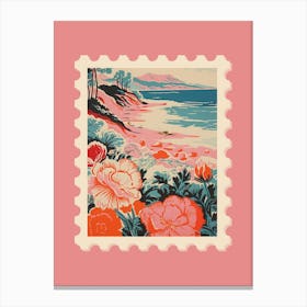 Tropical Island Stamp Canvas Print