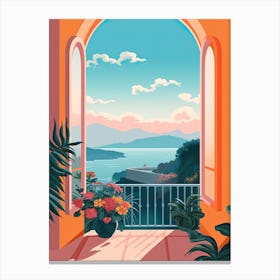 Amalfi Window 3 Canvas Print
