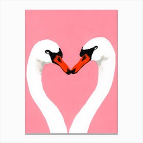 Swan Love Canvas Print