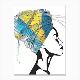 African Woman With Turban 10 Canvas Print