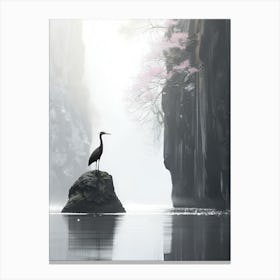 Bird In The Mist Canvas Print