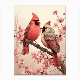 Couple Northern Cardinal Canvas Print