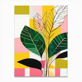 yellow and green floral painting Canvas Print