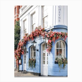 London Floral Cafe Canvas Print