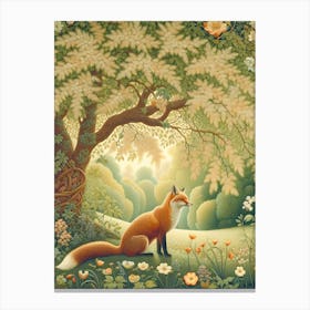 Fox In The Forest Canvas Print