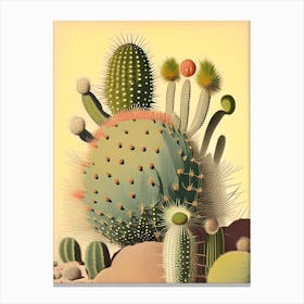 Pincushion Cactus Rousseau Inspired Garden Canvas Print