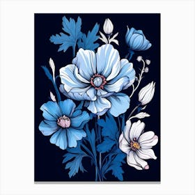 Blue Flowers 9 Canvas Print