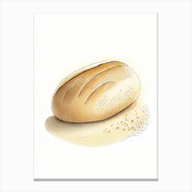 Soft Roll Bread Bakery Product Quentin Blake Illustration Canvas Print