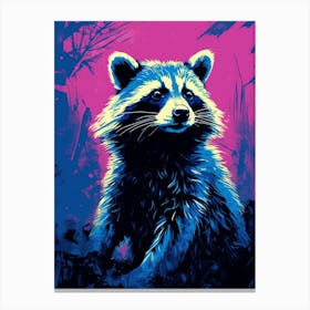 Raccoon Guardians Pop Art 2 Canvas Print