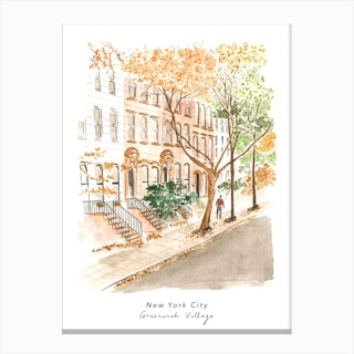 New York City Greenwich Village Travel Canvas Print