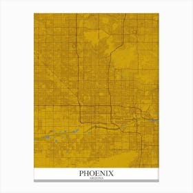 Phoenix Arizona Yellow Blue Canvas Print