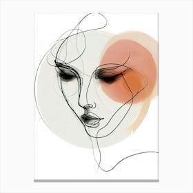 Woman Face Illustration Canvas Print