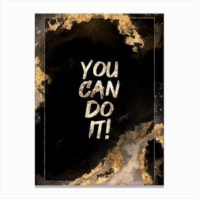 You Can Do It Gold Star Space Motivational Quote Canvas Print