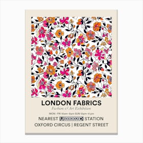 Poster Marigold Mist Bloom London Fabrics Floral Pattern 4 Canvas Print
