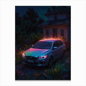 Car In The Night 2 Canvas Print