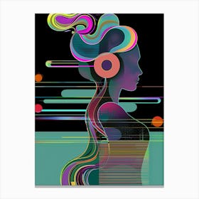 Colorful, eclectic, "Techno Colour" Canvas Print
