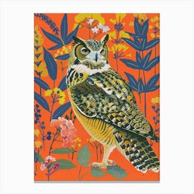 Spring Birds Great Horned Owl 3 Canvas Print