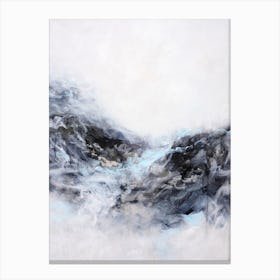 Neutral Abstract Sea Painting Canvas Print