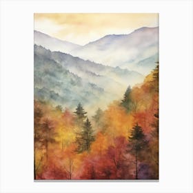 Autumn Forest Landscape Great Smoky Mountains National Park Canvas Print