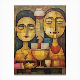 Two Women Art Canvas Print