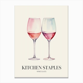 Kitchen Staples Wine Glass 2 Canvas Print