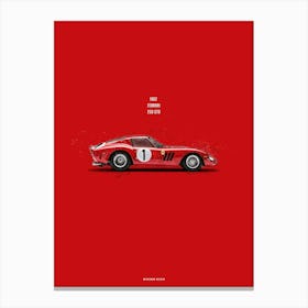 Cars in Colors, Ferrari 250GTO Canvas Print