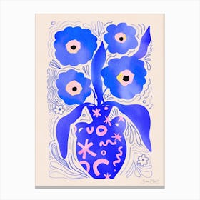 Blue Flowers Matisse Canvas Print