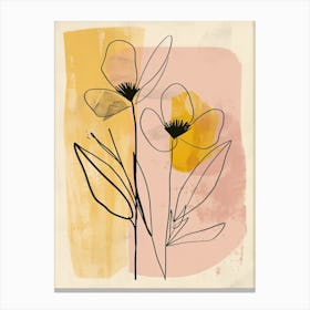 Stuttgart Flower Market Boho Minimalist Style Canvas Print