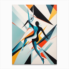 Abstract Figures In Motion Canvas Print
