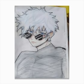 Anime Boy With Sunglasses Canvas Print