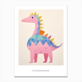 Nursery Dinosaur Art Stegosaurus 2 Poster Canvas Print