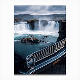 Classic Car Waterfall Canvas Print