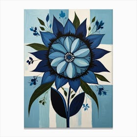 Blue Sunflower Canvas Print