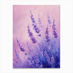 Watercolor Lavender Lilac And Blue Background 1 Canvas Print