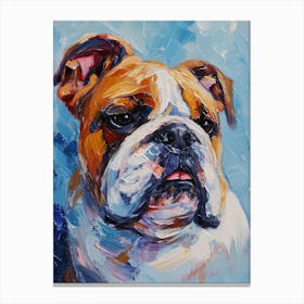 Bulldog Acrylic Painting 9 Canvas Print